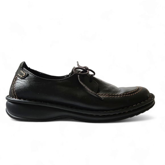 Black Leather Women's Shoes - Picture 2 of 8